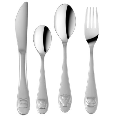 SET of 4 pcs children's cutlery PADDY 8258