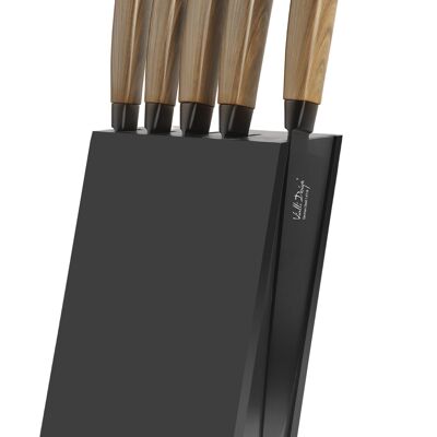 JUEGO de cuchillos de 5 piezas en bloque negro SOHO 8005