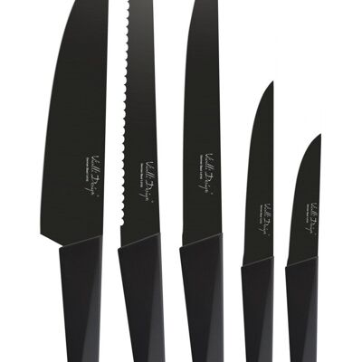 JUEGO de cuchillos de 5 piezas en bloque blanco VOLO 5219