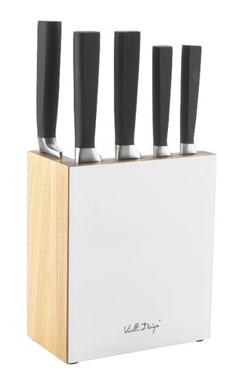 SET de 5 couteaux en bloc blanc FINO 5233 2