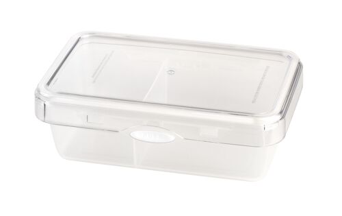 Divided food storage container Push&Push 980ml white FOODIE 6551