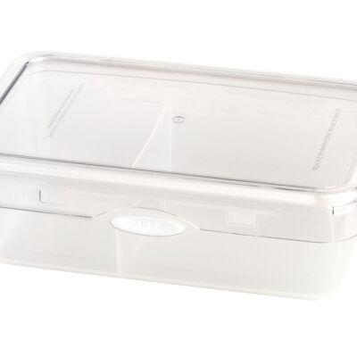 Divided food storage container Push&Push 980ml white FOODIE 6551