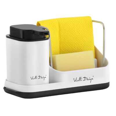 Organizador de cocina con dosificador de líquidos blanco LIVIO DUO 8302