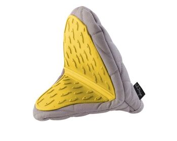 Moufle paume avec silicone gris-jaune LIVIO 0764 2