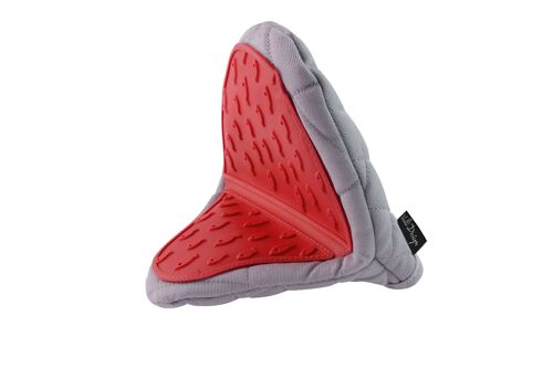 Palm mitten with silicone grey-red LIVIO 8993