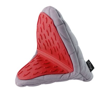 Palm mitten with silicone grey-red LIVIO 8993