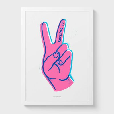 A3 Rocking it | Colorful Illustration Art Print Poster