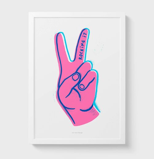 A4 Rocking it | Colorful Illustration Art Print Poster