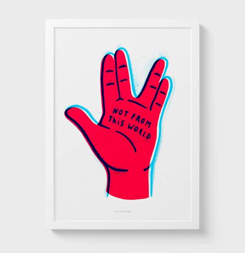 A4 Not from this world | Colorful Illustration Art Print Poster