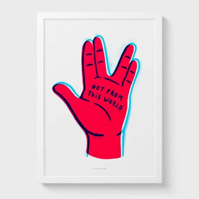 A4 Not from this world | Colorful Illustration Art Print Poster