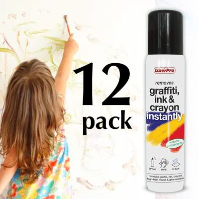 Graffiti-, Tinten- und Buntstiftentferner 12 Einheiten