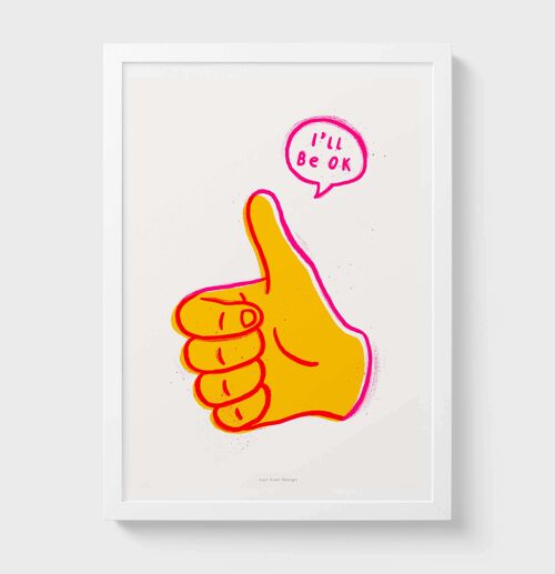 A3 I will be ok | Colorful Illustration Art Print Poster