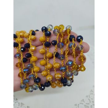 Collier Donange bijoux avec cristaux de différentes couleurs 1