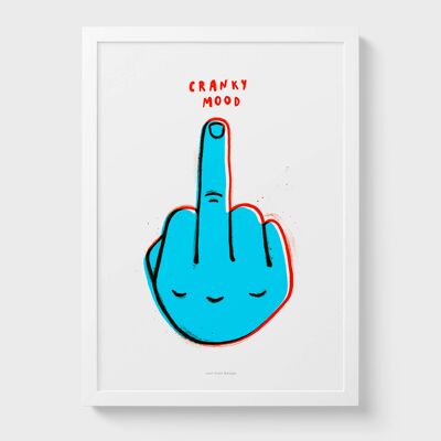 A4 Cranky mood | Colorful Illustration Art Print Poster