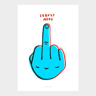 A4 État d'âme irritable | Cartel coloré de l'impression de l'art de l'illustration