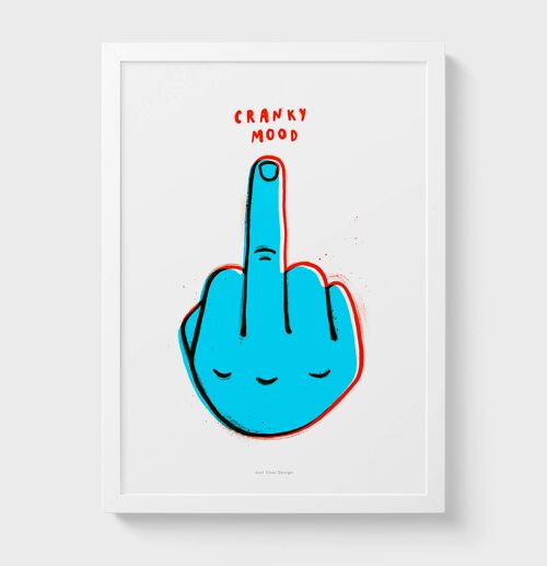 A5 Cranky mood | Colorful Illustration Art Print Poster
