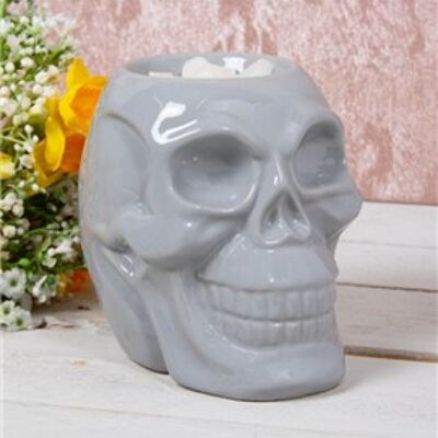 Grey Skull Oil Burner / Wax Melter 13cm