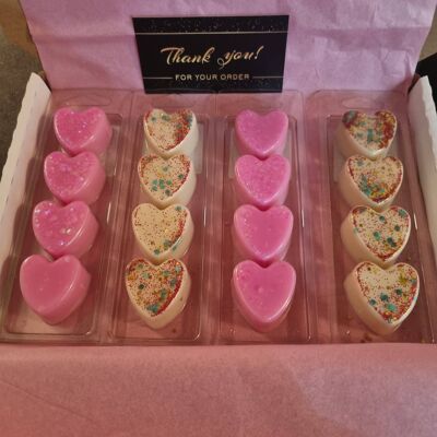 highly scented wax melt heart snap bars