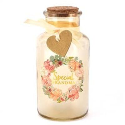 Peaches & Cream Light Up Jar - Grandma 17cm