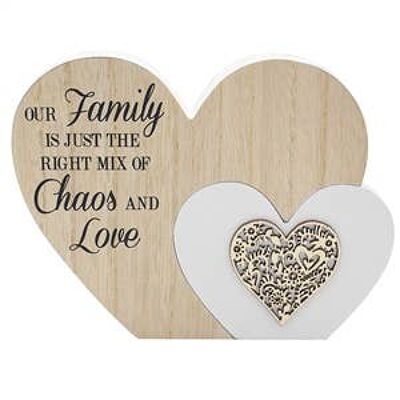 Sentiments Double Heart Plaque  22cm