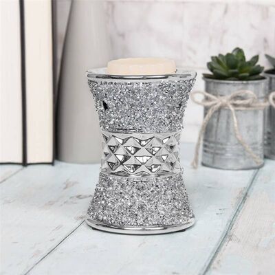 Silver Diamante Wax/Oil burner