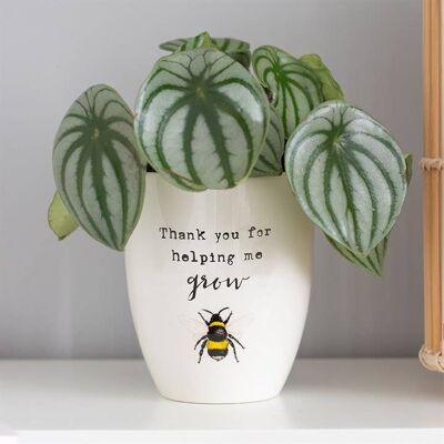 Thank You For Helping me Grow - ceramic plantpot