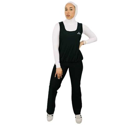Pro Sports Hijab L/Haut à manches Blanc (Hijoobi-233)