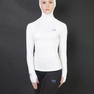 Pro Sports Hijab L/Sleeve Top White (SP5100)