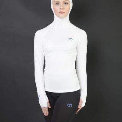 Pro Sports Hijab L/Haut à manches Blanc (SP5100)