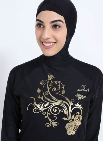 Modesty Burkini Ensemble Deux Pièces Noir (AM4219) 2