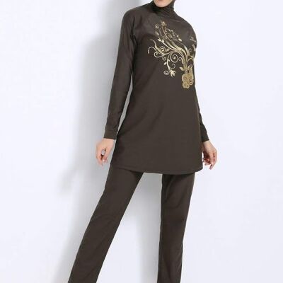 Modesty Burkini Two Piece Set Olive (AM4211)