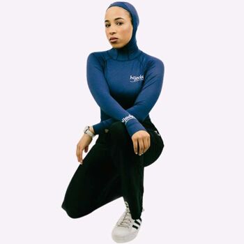 Pro Sports Hijab L/Sleeve Top Marine (Hijoobi33) 3