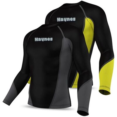 Haynes Long Sleeves Black with Yellow (HA-956)