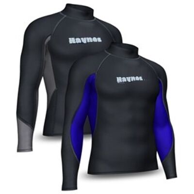 Haynes Long Sleeves Black with Blue (HA-952)