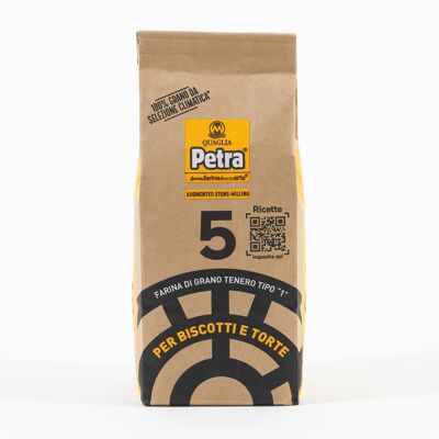 PETRA 5 - Farine de blé propre moulue sur pierre de type "1" à partir de blé sélectionné climatiquement