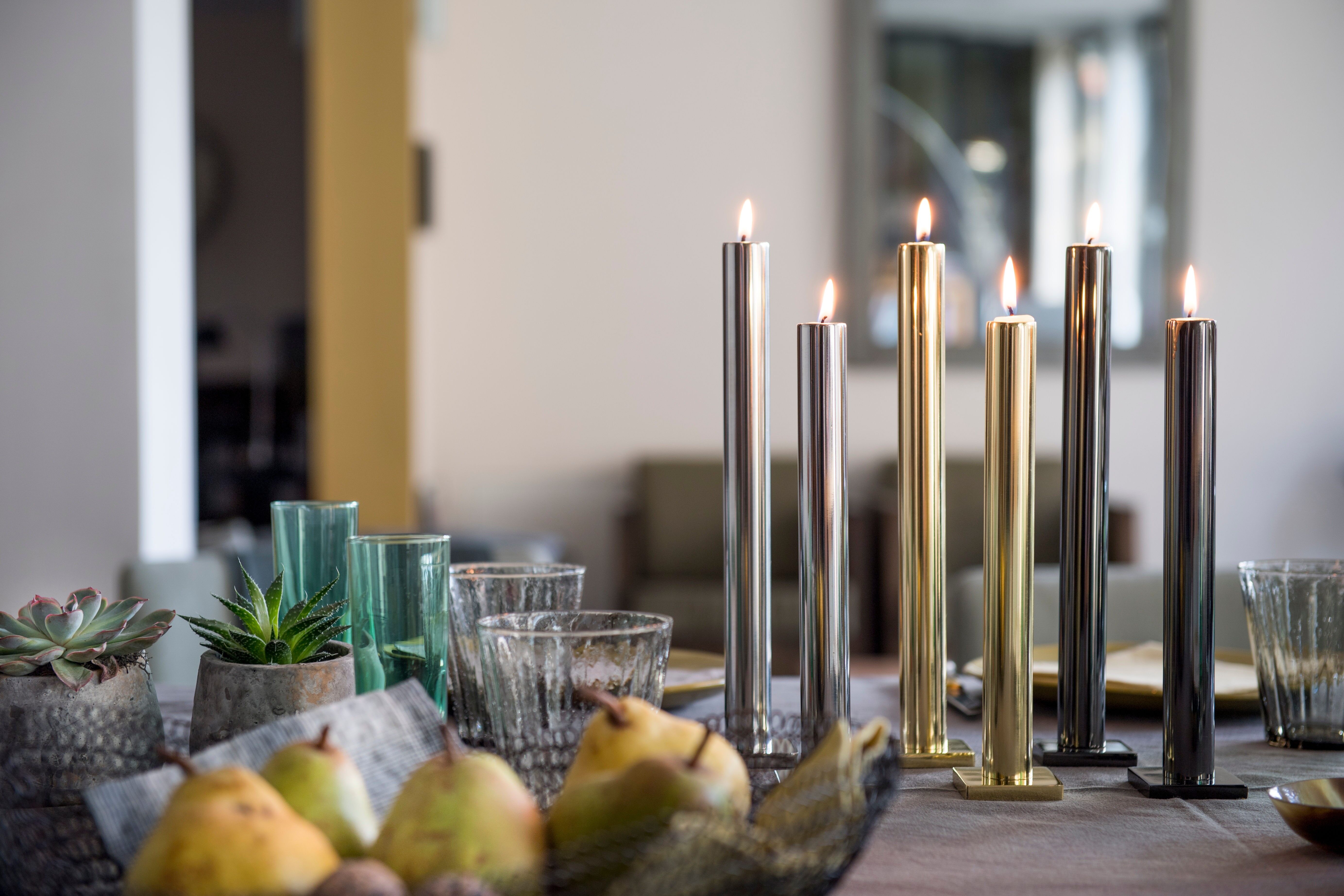 PACK PORTACANDELE DA TAVOLO "STILL" modello piccolo LUCIDO - OFFERTA SPECIALE