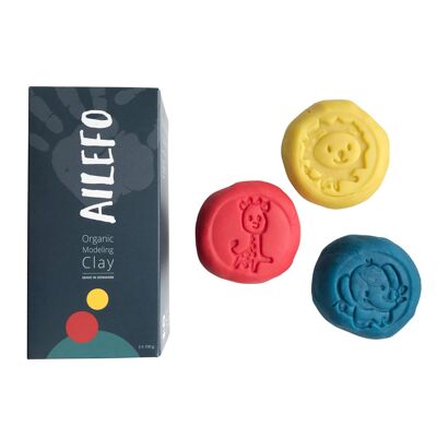 Organic modeling clay, primary colors, mini
