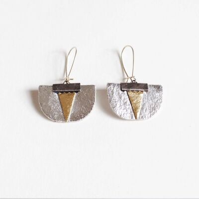 Daisy earrings - Silver & Gold