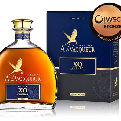 Cognac XO Maison A. de Vacqueur und sein Etui