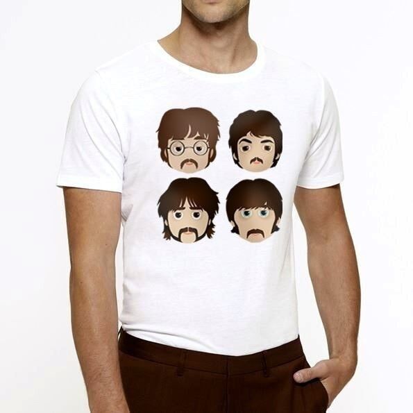 T-Shirt aus Bio-Baumwolle mit BEATLES-Illustration - Kalidoskopio