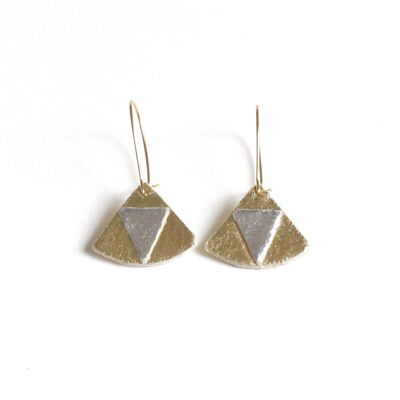 Triangles earrings - Golden & Silver