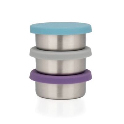 Mini Sauce Pots for Dressings, Dips | Stainless Steel Leakproof Lunch Box Pots - Set of 3