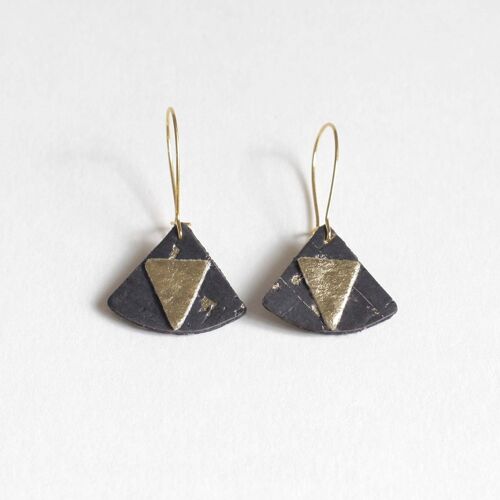 Boucles d'oreilles Triangles - Liège & Doré