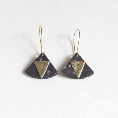 Pendientes triangulares - Cork & Gold