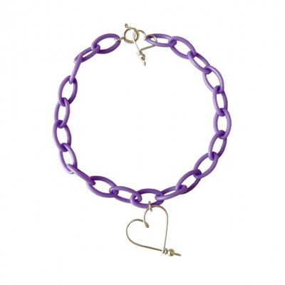 Lovely Candy Lilac bracelet - solid 925 silver - One size