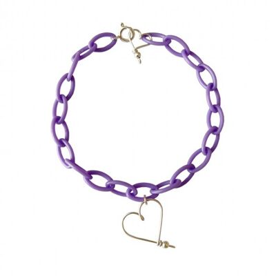 Bellissimo braccialetto Candy Lilac - argento massiccio 925 - Taglia unica