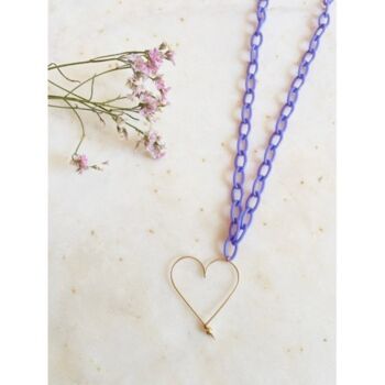 Collier Lovely Candy Lilas- goldfilled jaune 2