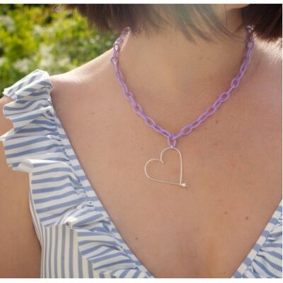 Lovely Candy Lilac necklace - solid 925 silver
