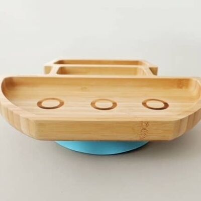 Bubba Boo Bamboo Noah’s Ark Suction Plate_Blue