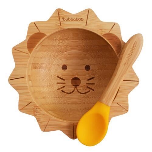 Bubba Boo Bamboo Lion Bowl and Spoon Set_Yellow